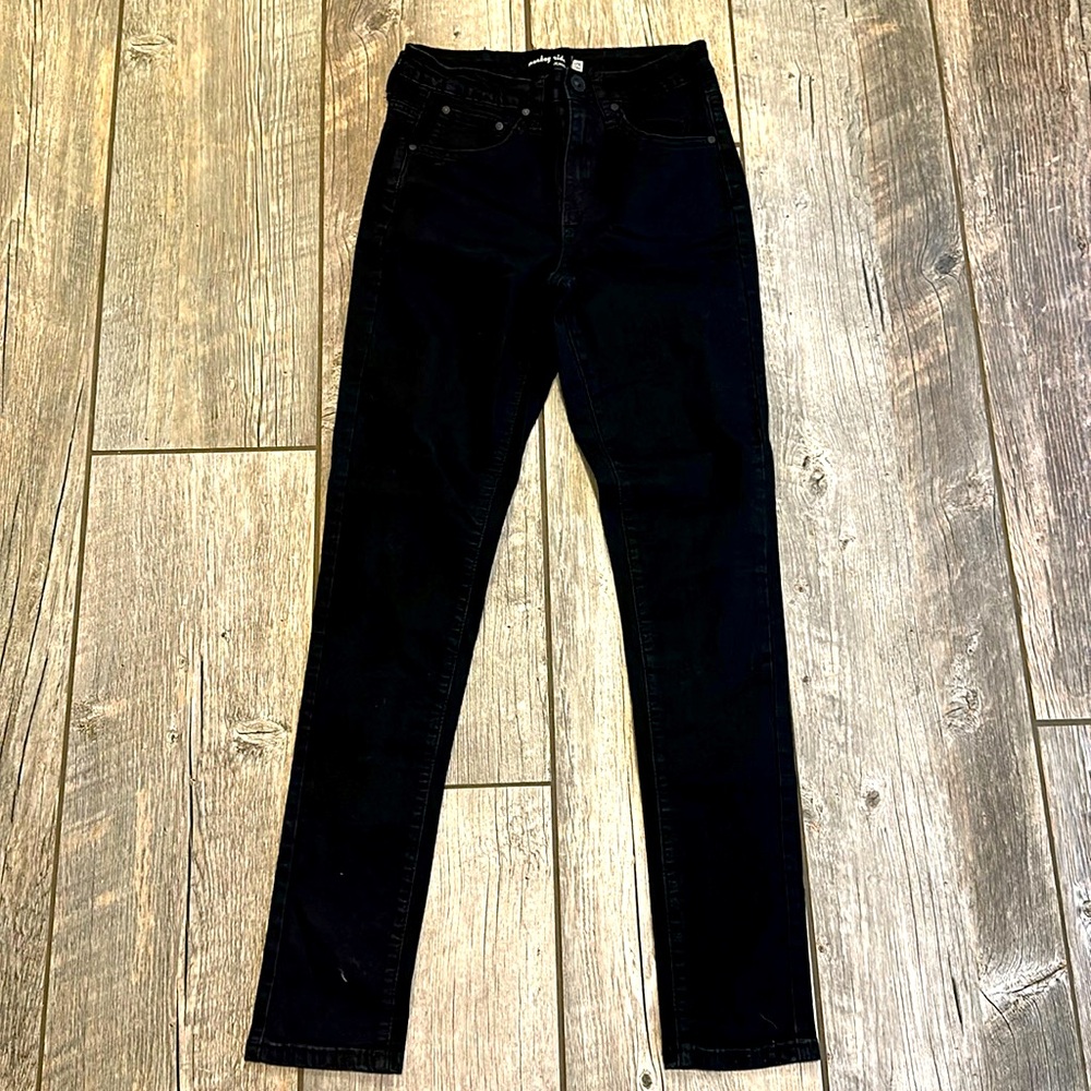 Monkey Ride Black Skinny Jeans 1/25